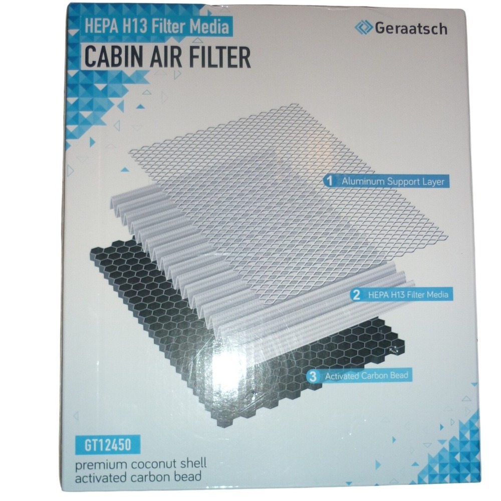 Geraatsch GT12450 Cabin Air Filter HEPA H13 Activated Carbon Tesla‎ Model 3 Y
